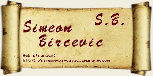 Simeon Birčević vizit kartica
